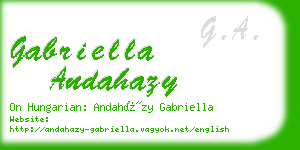 gabriella andahazy business card